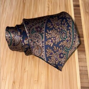 Guy Laroche Men's Paisley Silk Necktie – Formal Vintage, Made in Italy